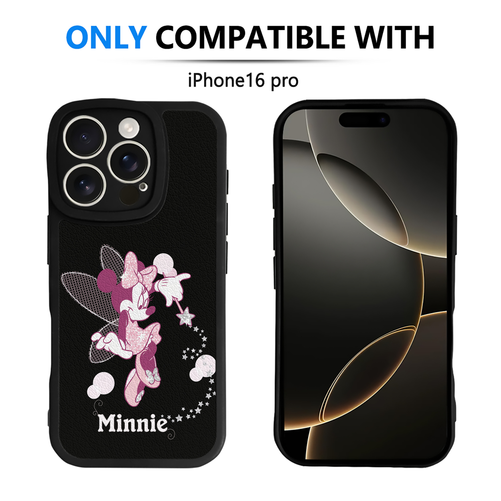 （画像用） ミッキーマウス Mickey Mouse 【iPhone 16シリーズ対応】シリコンスマホケース（レザー調） 材質：シリコン